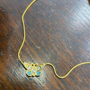 Gold plated butterfly necklace